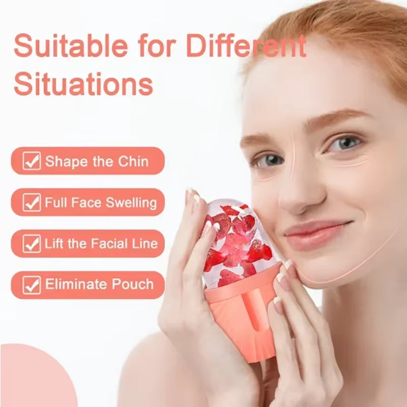 Ice Face Roller Ice Cube Beauty Massage Beauty Products Silicone Ice-Mold for Eye Puffiness Ice Facial Roller Shrink Pores