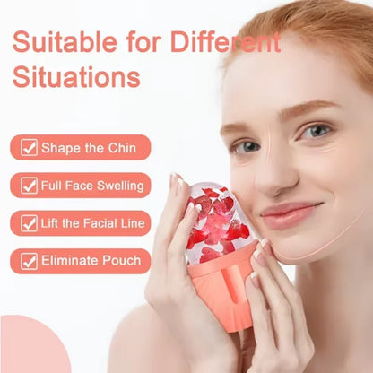 Ice Face Roller Ice Cube Beauty Massage Beauty Products Silicone Ice-Mold for Eye Puffiness Ice Facial Roller Shrink Pores